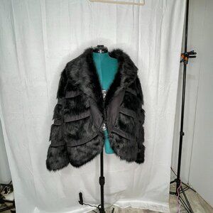 American Glamour - Badglez Mischka Faux Fur Coat, 3X
